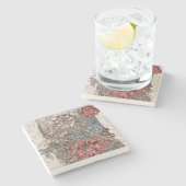 STONE-UNTERSETZER: WILLIAM MORRIS : WILD TULIP STEINUNTERSETZER (Seitenansicht)