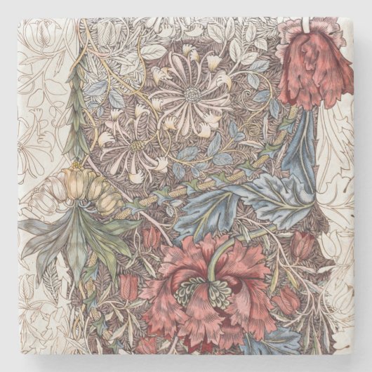 STONE-UNTERSETZER: WILLIAM MORRIS : WILD TULIP STEINUNTERSETZER (Vorderseite)