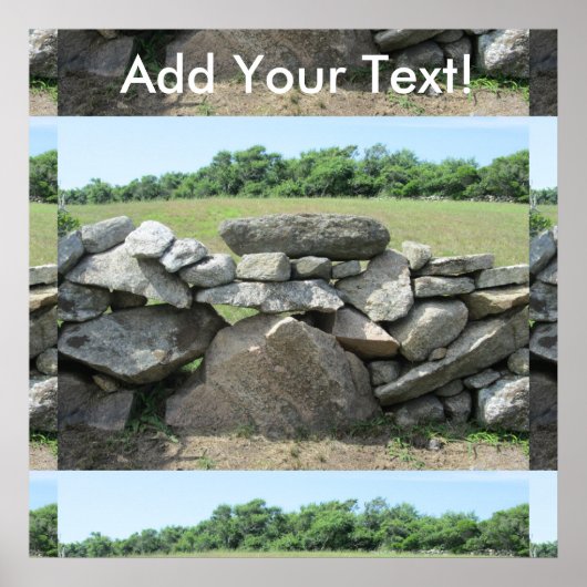 Stone Wall Block Island Poster (Vorne)