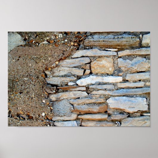 Stone Wall Copy Space Ready for Text Canvas Print Poster (Vorne)