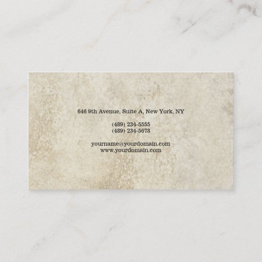 Stone Wall Einfach Schlicht Minimalistisch kreativ Visitenkarte (Rückseite)