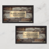 Stone Wall | Gold-Metallrahmen Visitenkarte (Vorne/Hinten)