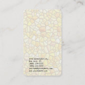 Stone Wall Pattern Einfach Schlichter Trendy Consu Visitenkarte (Rückseite)