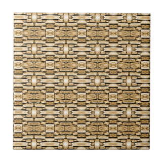 Stone Wall Tan Rustic Southwest Geometric Muster Fliese