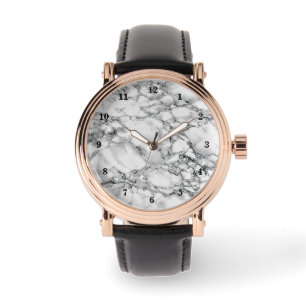 Stone Watch aus weißem Marmor Armbanduhr