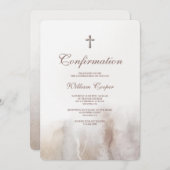 Stone Watercolor Religiöse Einladung (Vorne/Hinten)