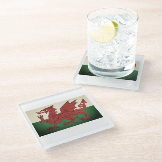 Stone Welsh Dragon Untersetzer (Schrägansicht)