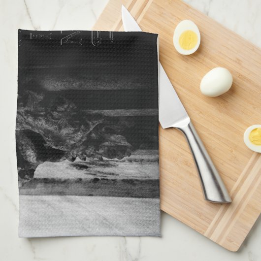 Stone Wings Skull Geschirrtuch (Viertel Falte)