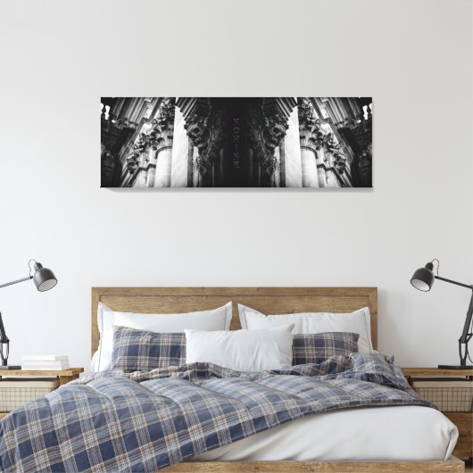 Stone Wings Skull Leinwanddruck (Insitu (Schlafzimmer))