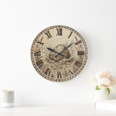 Stone wooden Wall Clock Große Wanduhr (Zuhause)
