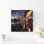 Stonearch Skyline Quadratische Wanduhr (Zuhause)