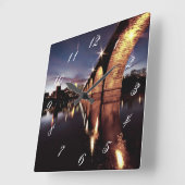 Stonearch Skyline Quadratische Wanduhr (Winkel)