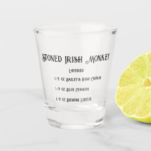 Stoned Irish Monkey Novelty Shot Glass Schnapsglas
