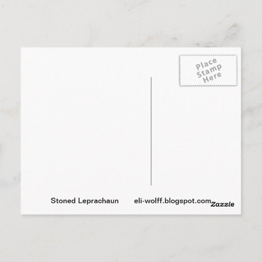 Stoned Leprachaun Postkarte (Rückseite)