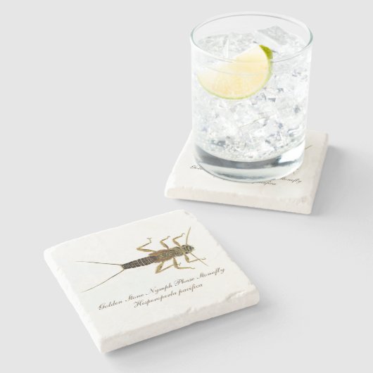 Stonefly-Nymphen-Untersetzer Steinuntersetzer (Seitenansicht)