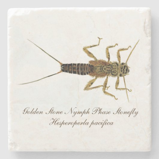 Stonefly-Nymphen-Untersetzer Steinuntersetzer (Vorderseite)