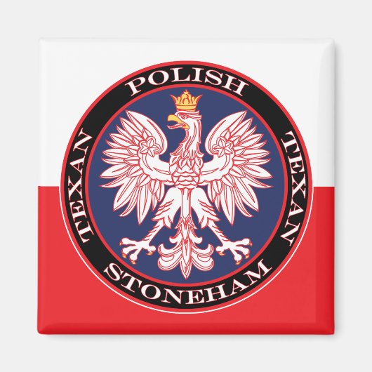 Stoneham Round Polish Texan Magnet (Vorne)