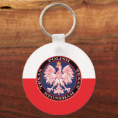 Stoneham Round Polish Texan Schlüsselanhänger (Vorderseite)