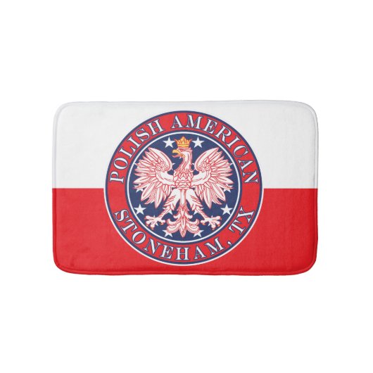 Stoneham Texas Polnischer Adler Badematte (Vorderseite)