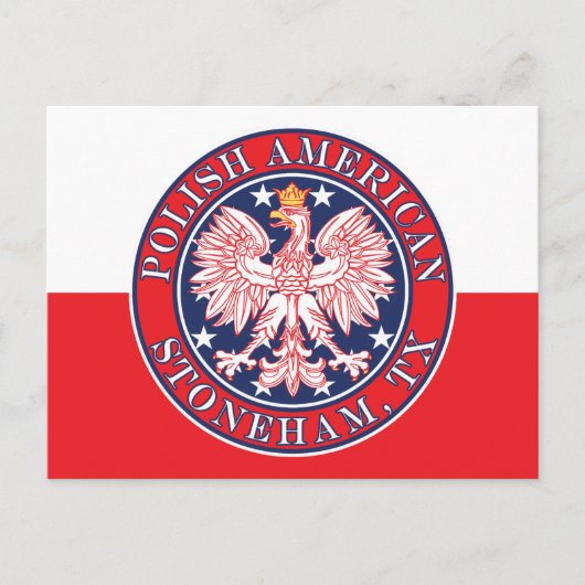 Stoneham Texas Polnischer Adler Postkarte (Vorderseite)