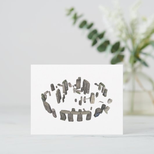 Stonehenge: 3D-Modell: Postkarte (Stehend Vorderseite)