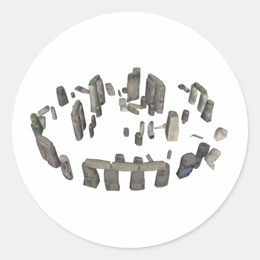 Stonehenge: 3D-Modell: Runder Aufkleber (Vorderseite)