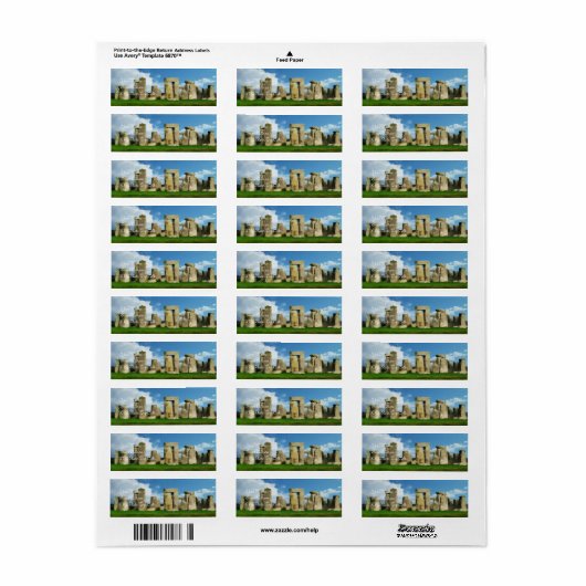 Stonehenge-Adressetikett (Vorne)