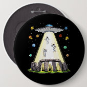 Stonehenge Alien Abduction Button (Vorne & Hinten)