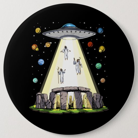 Stonehenge Alien Abduction Button (Vorderseite)