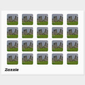 Stonehenge Alte historische Stätte des Powers Quadratischer Aufkleber (Blatt)