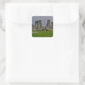 Stonehenge Alte historische Stätte des Powers Quadratischer Aufkleber (Tasche)