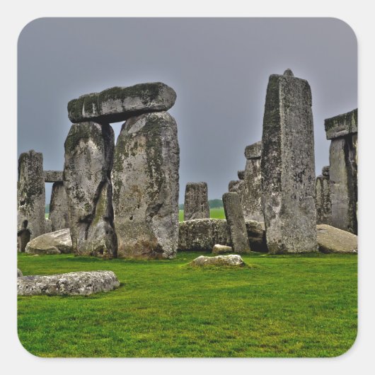Stonehenge Alte historische Stätte des Powers Quadratischer Aufkleber (Vorderseite)