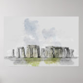 Stonehenge Altes Monument Poster - Mystische Kunst (Vorne)