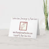 Stonehenge Anmerkungs-Karte Karte (Rückseite)