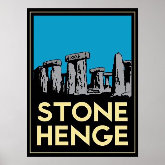 Stonehenge art Deko Reiseplakat (Vorne)