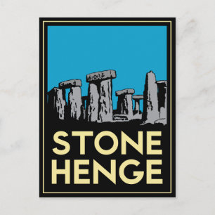 Stonehenge art Deko Reiseplakat Postkarte