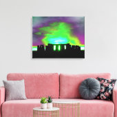 Stonehenge Aurora Wrapped Canvas Leinwanddruck (Insitu (Wohnzimmer))