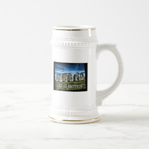 Stonehenge Bild mit Titel Großbritannien Bierglas