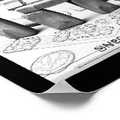 Stonehenge Blueprint Alte Megalithstätten Poster (Ecke)