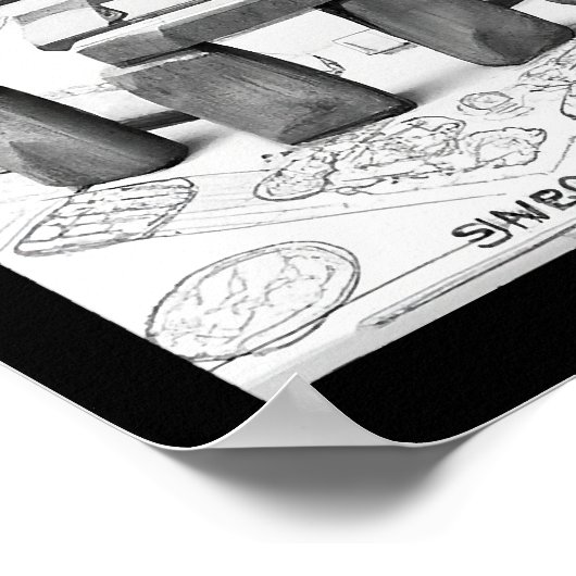 Stonehenge Blueprint Alte Megalithstätten Poster (Ecke)