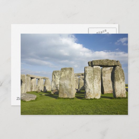 Stonehenge (ca. 2500 v. Chr.), UNESCO World 3 Postkarte (Vorne/Hinten)