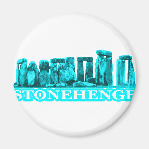 Stonehenge Cyan übertritt das MUSEUM Zazzle Gesche Magnet