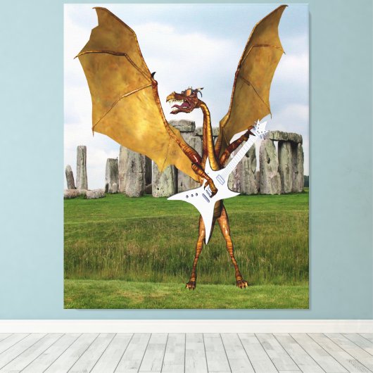 Stonehenge Dragon Leinwanddruck (Insitu (Holzboden))