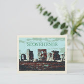 Stonehenge, England, Illustration Großbritannien Postkarte (Stehend Vorderseite)