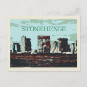 Stonehenge, England, Illustration Großbritannien Postkarte (Vorderseite)