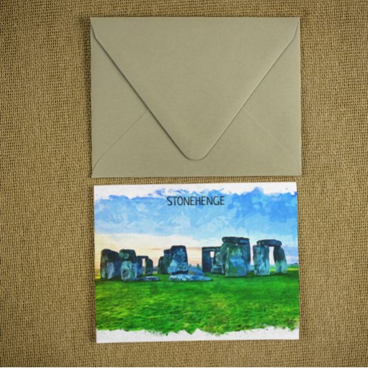 Stonehenge England Painting Postkarte
