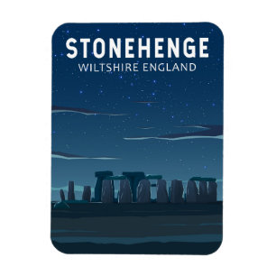 Stonehenge England Reisen Vintage Kunst Magnet