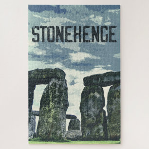 Stonehenge England Retro-Vintage-Poster Postkarte Puzzle