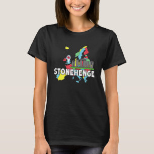 Stonehenge England Souvenir Europe Map Stonehenge T-Shirt