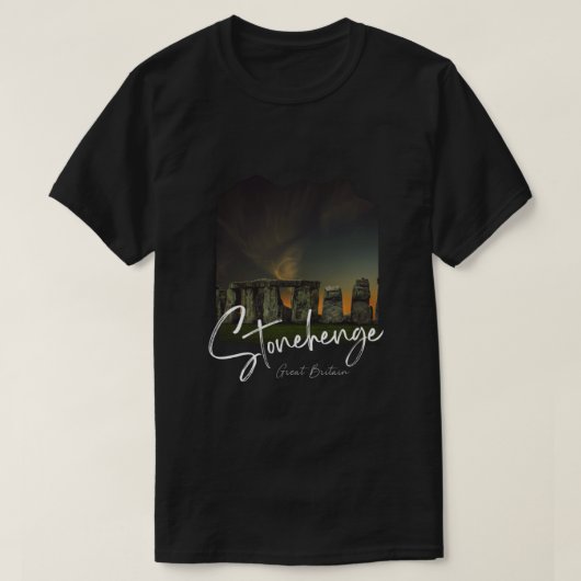 Stonehenge England Souvenir - Stonehenge at Nigh L T-Shirt (Design vorne)